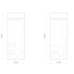 Koncept bytu půdorys. Zdroj: STUDIO ATRIUM ARCHITEKTI