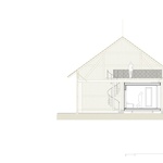 Příčný řez. Zdroj: STUDIO FACHA ARCHITEKTI Příčný řez. Zdroj: STUDIO FACHA ARCHITEKTI