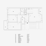 Půdorys původního stavu, varianta 01. Zdroj: STUDIO RDTH architekti Půdorys původního stavu, varianta 01. Zdroj: STUDIO RDTH architekti