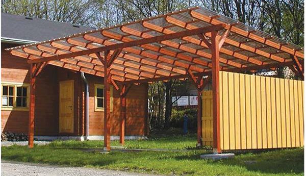 Příklady přístřešků a carportů. Zdroj: MMR ČR