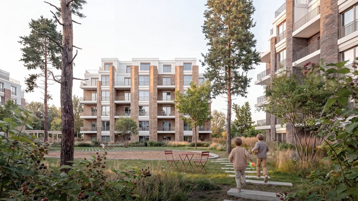 Ecocity Malešice, Nová obytná lokalita v Praze 10 z architektonické soutěže. Foto: JRD Ecocity Malešice, Nová obytná lokalita v Praze 10 z architektonické soutěže. Foto: JRD