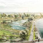 Park Maniny. Zdroj: IPR Praha. Autor: OMGEVING + FIŠER + VRV + ŠINDLAR Park Maniny. Zdroj: IPR Praha. Autor: OMGEVING + FIŠER + VRV + ŠINDLAR