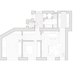 Půdorys řešení. Zdroj: Ateliér Anna Koukolová architekti Půdorys řešení. Zdroj: Ateliér Anna Koukolová architekti