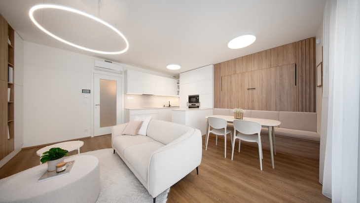 Soukromý interiér – propojený prostor / Byt Libeň, Renata Králová, Renata Králová Design, Foto: Dejfoto – David Peška