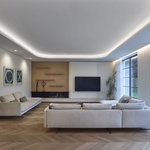 Soukromý interiér – propojený prostor / Vila Sarra, Miloslav Vodička, AV architekti. s.r.o., Foto: Filip Šlapal Soukromý interiér – propojený prostor / Vila Sarra, Miloslav Vodička, AV architekti. s.r.o., Foto: Filip Šlapal