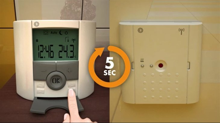 15. Dokončení instalace - spárování příjímače s termostatem