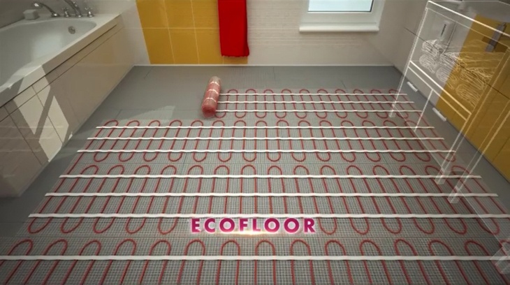 Zdroj: ECOFLOOR Postup instalace topné rohože pod dlažbu