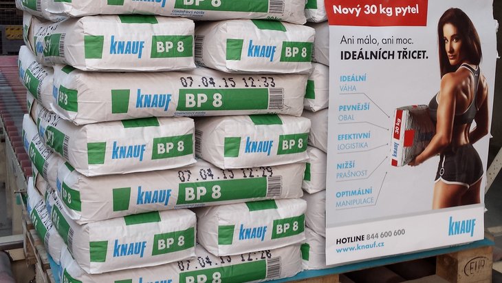 Ani málo ani, moc, to jsou nové 30 kg pytle z produkce Knauf