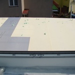 Průběh zateplování terasy - Na zateplení terasy jsme použili Styrodur o tloušťce 2 a 3 cm.