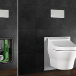 Nový prvek Eco Plus pro sprchovací WC je již z výroby připraven pro přípojku elektrického proudu a vody. Díky elegantnímu skleněnému krytu se nový prvek Eco Plus pro sprchovací WC také harmonicky začlení do každé koupelny. (Foto: Viega)