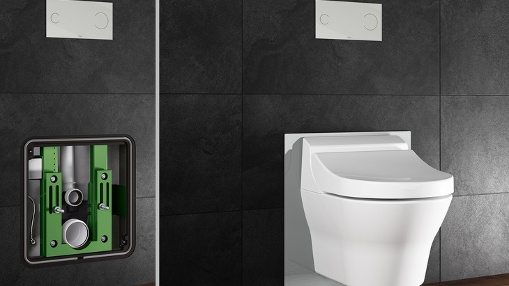 Prvek pro sprchovací WC Viega Eco Plus: univerzální pro všechna sprchovací WC Prvek pro sprchovací WC Viega Eco Plus: univerzální pro všechna sprchovací WC