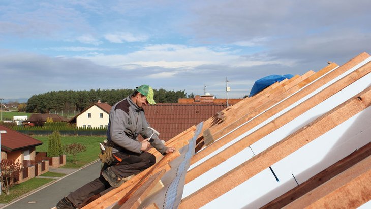 Montáž pojistné hydroizolace a kontralatí, systém Knauf Insulation LDS Montáž pojistné hydroizolace a kontralatí, systém Knauf Insulation LDS