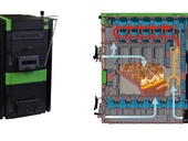 Zplynovací kotel z kvalitní litiny, který umí ekologicky spalovat dřevo i uhlí