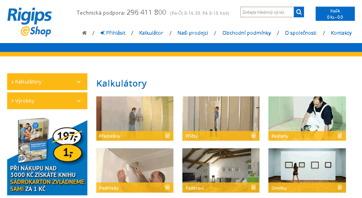 Nový e-shop na prodej sádrokartonu a příslušenství Nový e-shop na prodej sádrokartonu a příslušenství