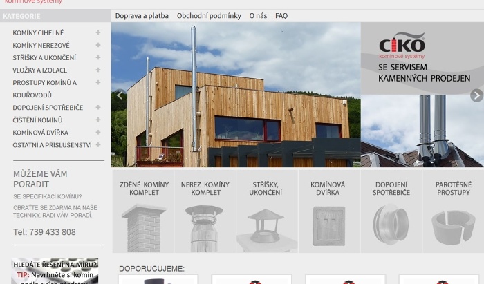 Nový e-shop www.dobrekominy.cz