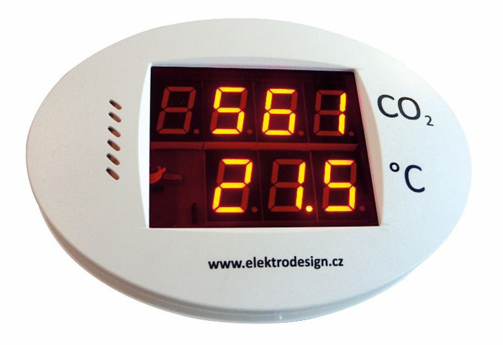 ED-ISCO2, zařízení určené pro indikaci koncentrace CO2 a teploty v obytném prostoru