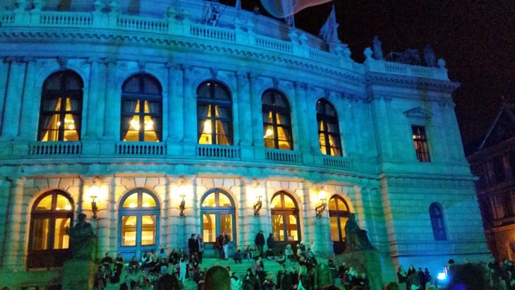 Rudolfinum je jedním z děl Josefa Zítka, architekta a profesora, který postoupil do 2.kola Osobnosti SIACR, foto D. Kopačková: Rudolfinum během festivalu Signal 2015