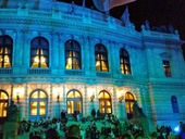 Rudolfinum je jedním z děl Josefa Zítka, architekta a profesora, který postoupil do 2.kola Osobnosti SIACR, foto D. Kopačková: Rudolfinum během festivalu Signal 2015