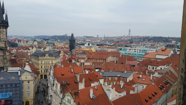 Praha, pohled s měrem k Vítkovu, foto D. Kopačková