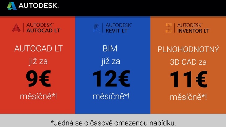 Získejte nejnovější produkty Autodesk na 3 roky se 70% slevou