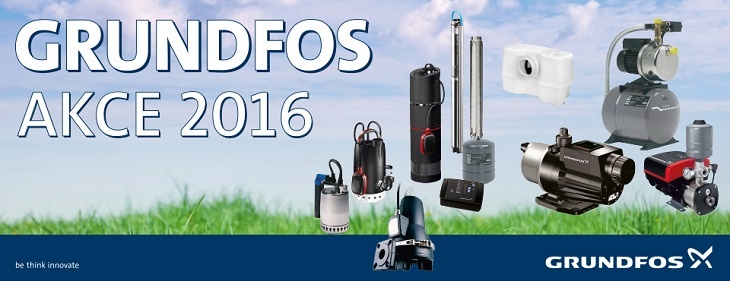 Čerpadla a domácí vodárny pořídíte výhodně v Grundfos AKCI 2016 Čerpadla a domácí vodárny pořídíte výhodně v Grundfos AKCI 2016