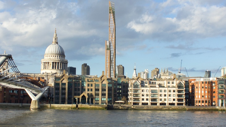 V Londýně chtějí ze dřeva postavit mrakodrap vysoký 80 pater