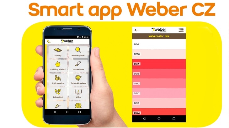 Užitečnou aplikaci Weber CZ ocení v mobilu každý stavebník Užitečnou aplikaci Weber CZ ocení v mobilu každý stavebník