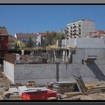 Krátce po zahájení strojního zdění 22. 4. 2016
