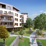 Vizualizace energeticky pasivního projektu Park Hloubětín (JRD)