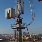 Betonářské věže se používají na velkých stavbách