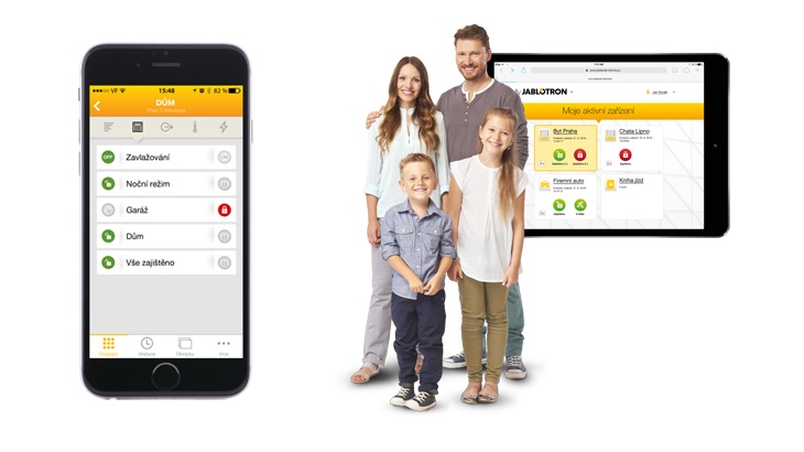 Ovládejte svůj zabezpečovací systém s aplikací MyJablotron