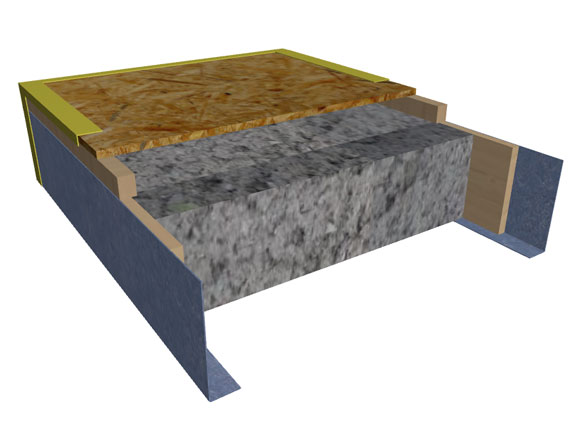 Obr. 7: 3D Model záklop OSB se vzduch. mezerou 