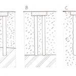 Piloty tlakové – A – vetknuté, B – opřené, C - plovoucí