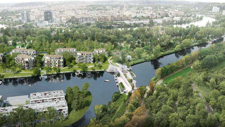 Marina Boulevard je typický především nádherným výhledem směrem na vodní hladinu Marina Boulevard je typický především nádherným výhledem směrem na vodní hladinu