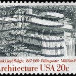 Nejznámější stavba F. L. Wrighta se dostala i na poštovní známky – dům nad vodopádem Zdroj: Fotolia.com - AlexanderZam
