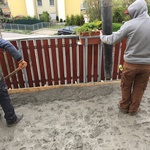 Beton se čerpal na terasu pumpou a postupně ukládal