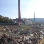 Místo budov sutiny v centru města. Budou zde dva obří obchodní domy, nebo bydlení? Foto Jakub Kopecký