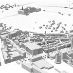 Celkový pohled na detailně řešené území včetně nové definice komunikace Plhovská spojující 2 bývalá okresní města – Náchod a Trutnov.