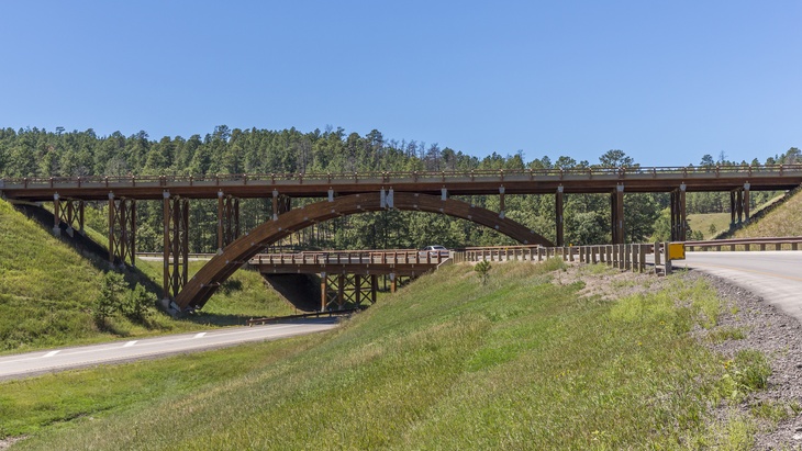 Jihodakotský most Keystone Wye, most ze dřeva Zdroj: Fotolia.com - johnsroad7