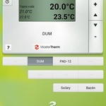 On-line ovládání vytápění tabletem nebo chytrým telefonem odkudkoliv na světě Zdroj: Mastertherm
