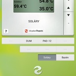 On-line ovládání vytápění tabletem nebo chytrým telefonem odkudkoliv na světě Zdroj: Mastertherm
