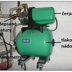 Domovní vodárna umístěná ve sklepě