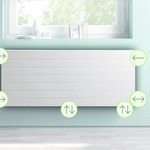 Designový radiátor Therm X2 Vplus možnosti připojení