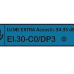 Výrobce dveří Masonite garantuje u dveří LUME EXTRA útlum 27 dB, ve variantě Acoustic hodnoty až 35 dB.