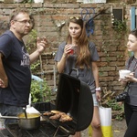 Salmovská - tvůrce vnitrobloku - vpravo autorka článku