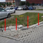 obr.3 - Poškození vjezdu na parkoviště