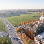 Šedivé sídliště proměnili v luxusní bydlení. Mají dřevěné fasády a zahrady na střechách Foto: Laurian Ghinitoiu 