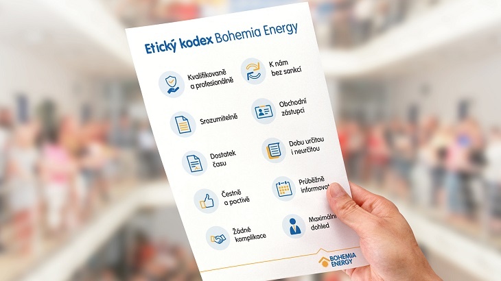 Etický kodex Bohemia Energy pomáhá chránit zákazníky