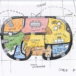 Architektonická studie - půdorys přízemí