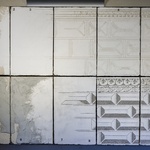 Panel demonstrující postupný vznik sgrafita typického pro renesanci.